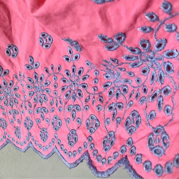 LOT of 2 Talbots Pastel Boho Coastal Preppy Linen Cottagecore Embroidered Tunic - Picture 6 of 14